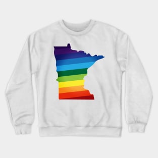 Minnesota Rainbow Flag LGBT Pride Crewneck Sweatshirt